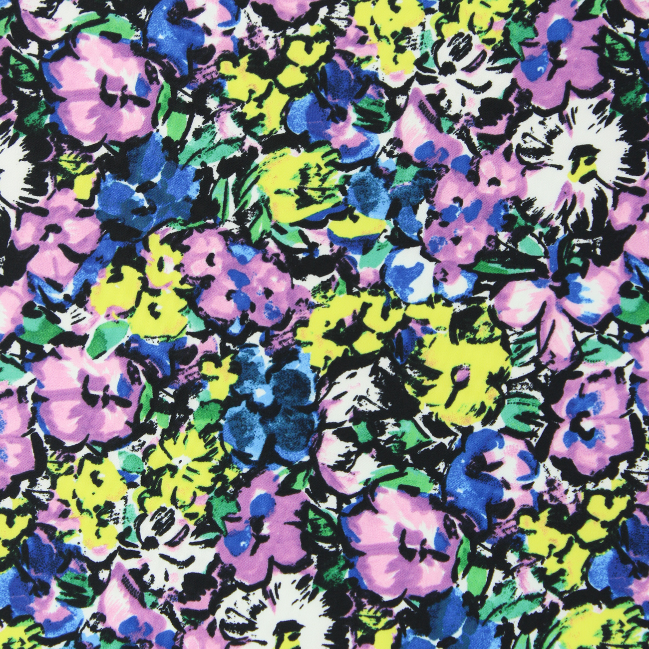 Estampado Viscosa Floral - Amarillo y Rosa