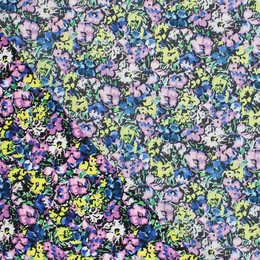 Estampado Viscosa Floral - Amarillo y Rosa