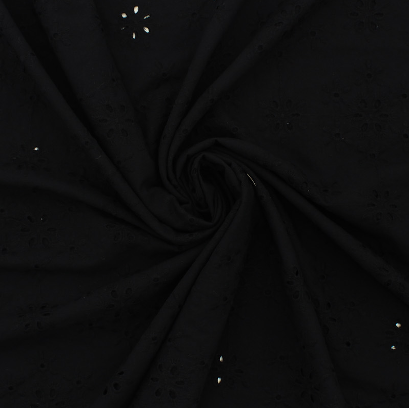 Bordado Inglês Liso Floral