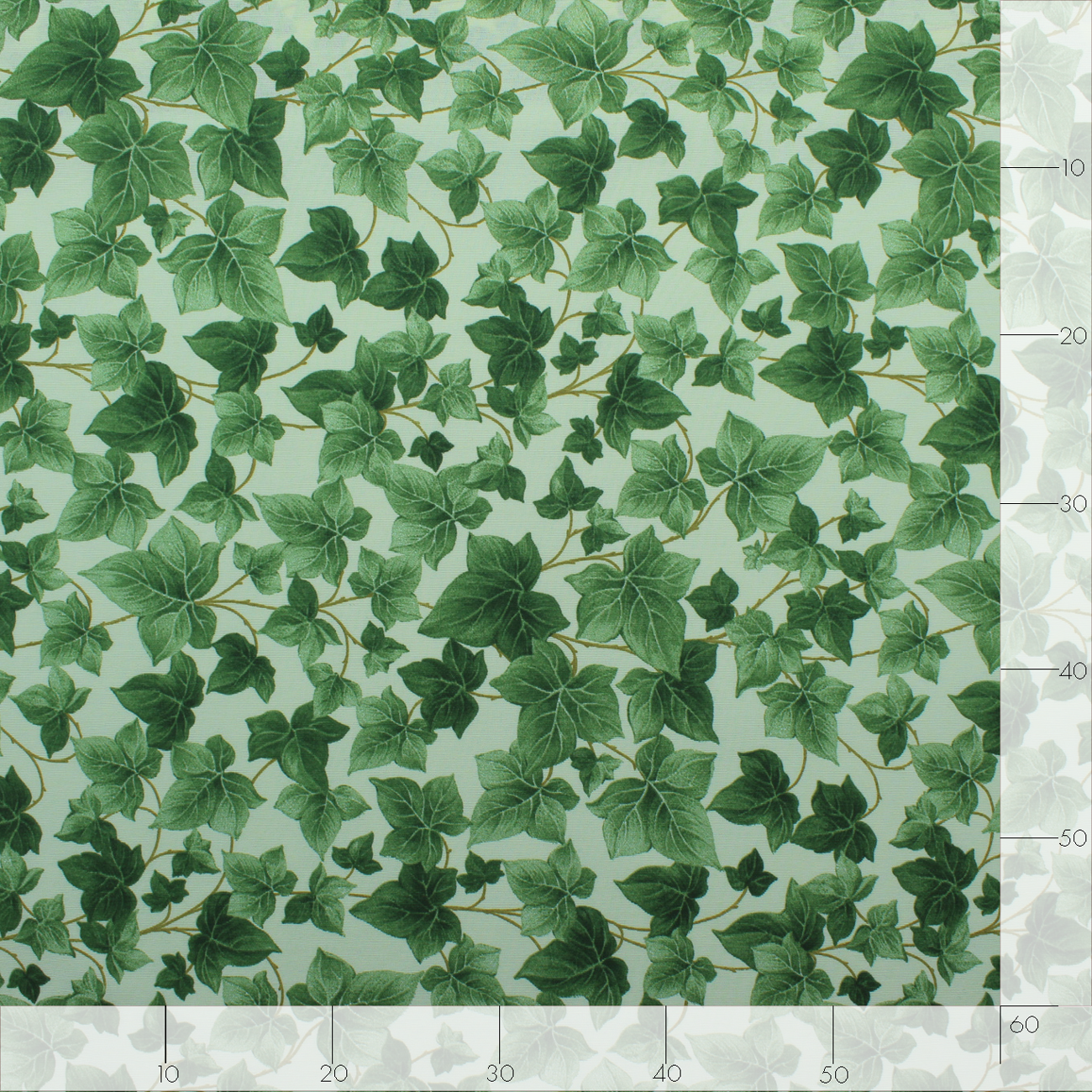 Loneta decorativa - Floral - Beige y Verde