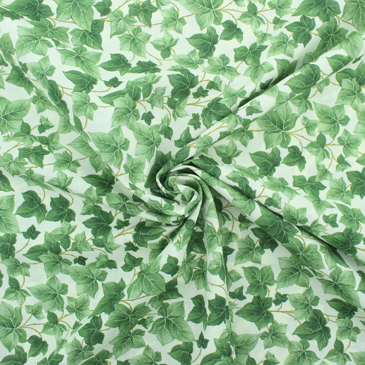 Loneta decorativa - Floral - Beige y Verde