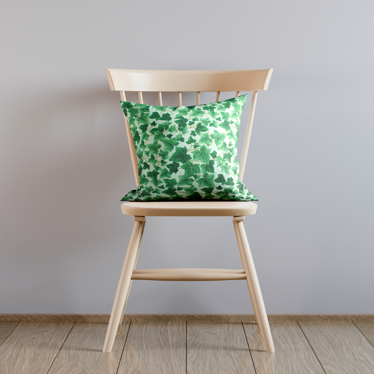 Loneta decorativa - Floral - Beige y Verde