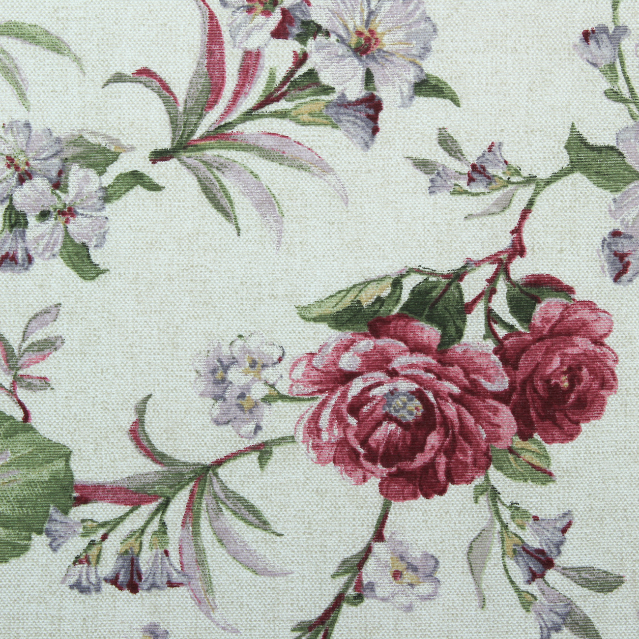 Loneta de decoração - Floral - Rosa