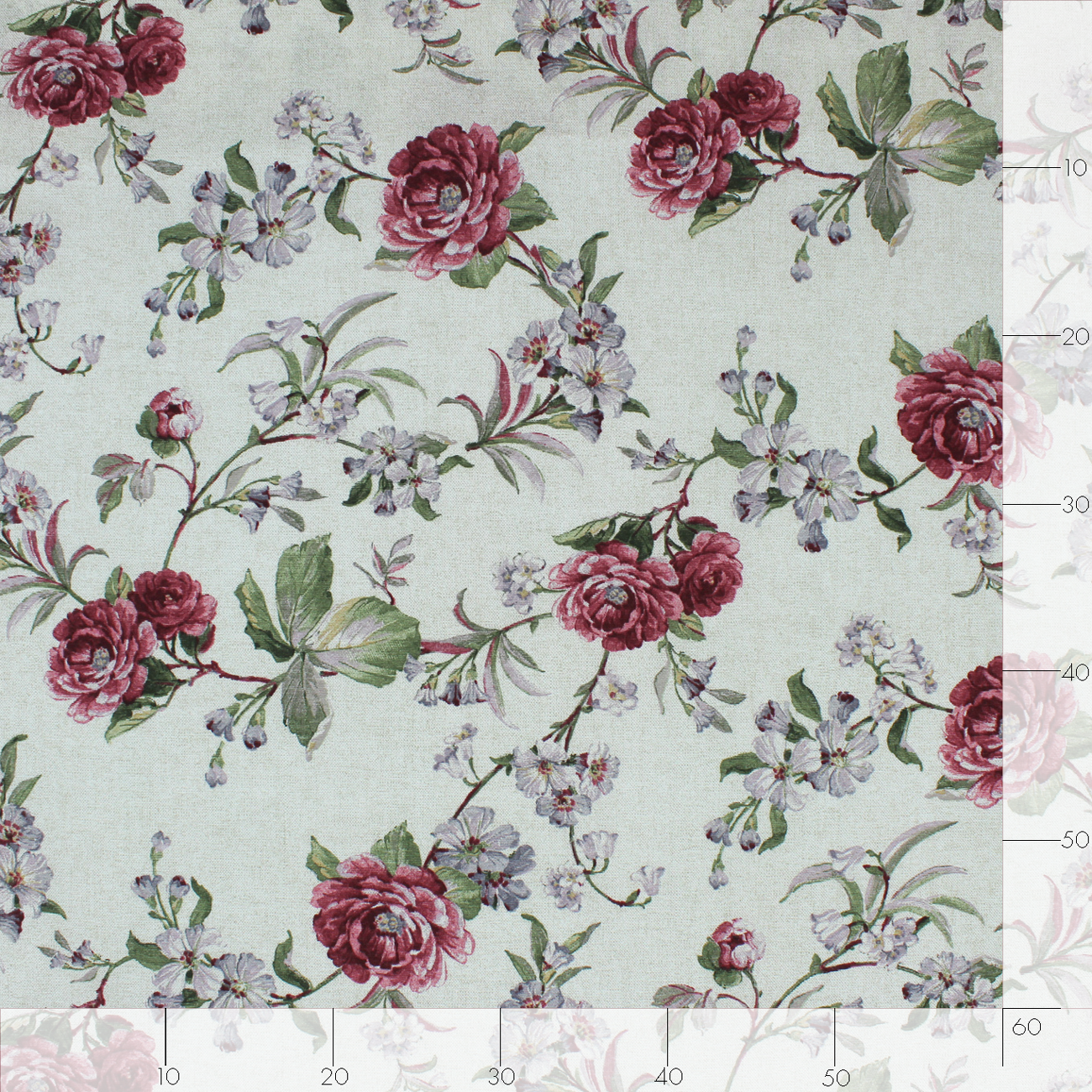 Loneta de decoração - Floral - Rosa
