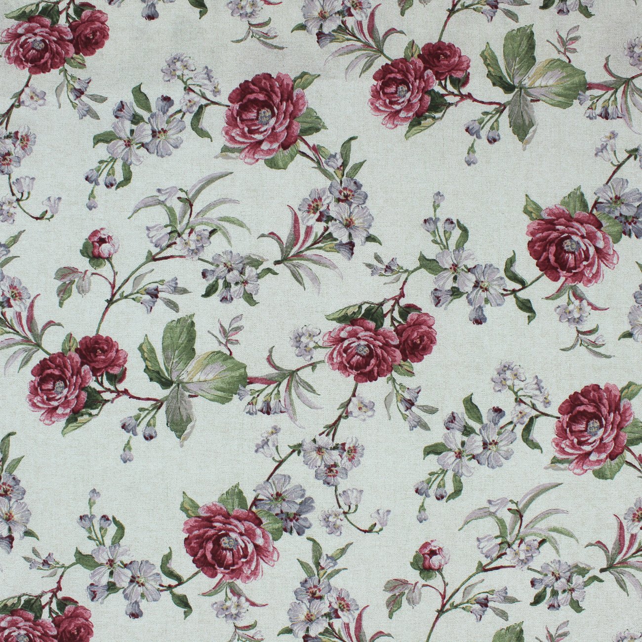 Loneta de decoração - Floral - Rosa