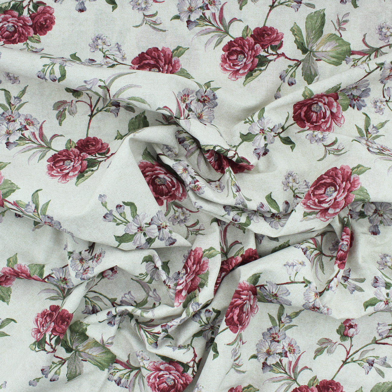Loneta de decoração - Floral - Rosa