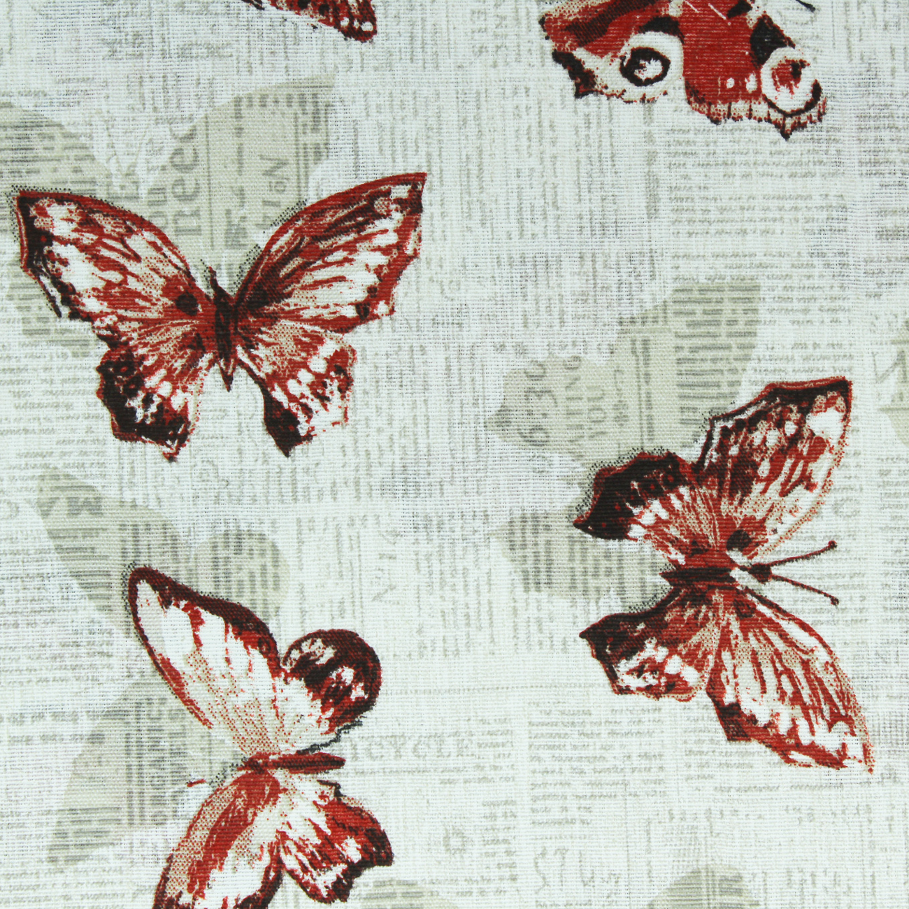 Loneta de decoração - Borboletas - Bege