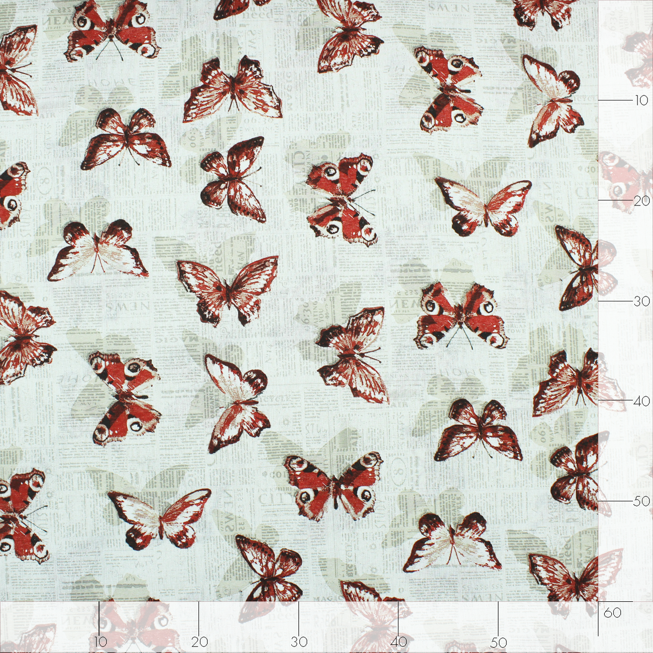 Loneta de decoração - Borboletas - Bege