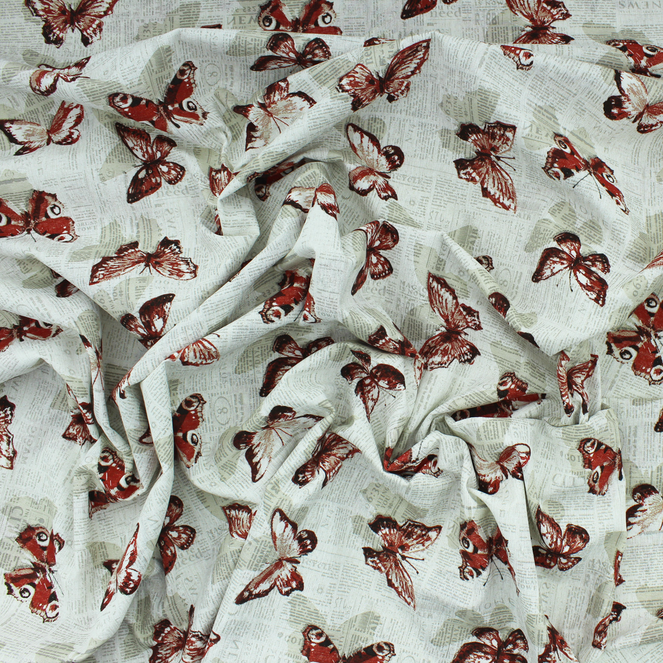 Loneta de decoração - Borboletas - Bege