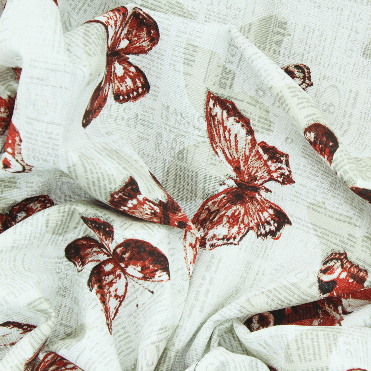 Loneta de decoração - Borboletas - Bege