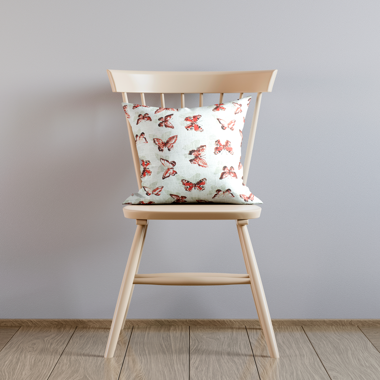 Loneta de decoração - Borboletas - Bege