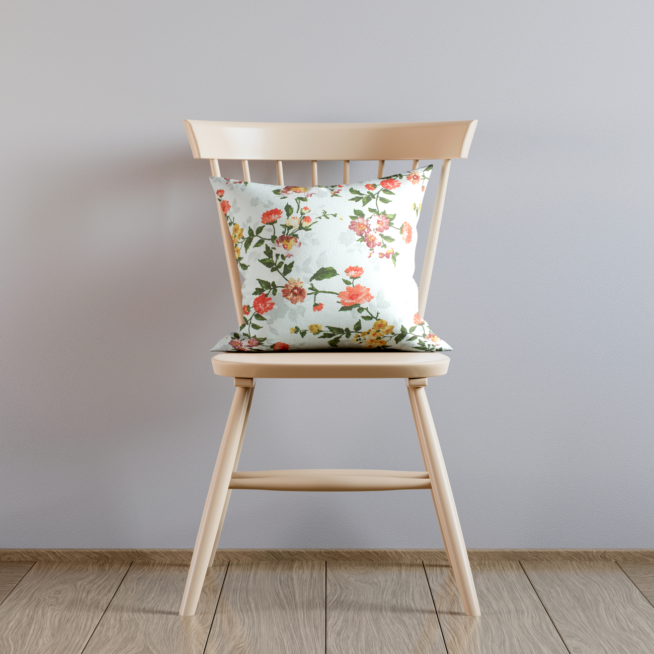 Loneta de decoração - Floral - Vermelho e Amarelo