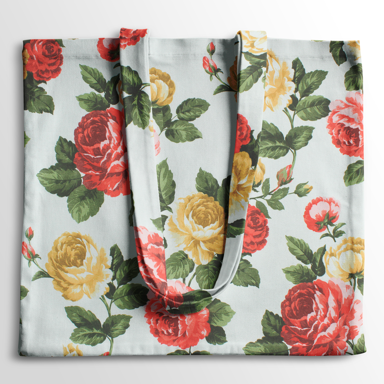 Loneta de decoração - Floral - Vermelho e Amarelo