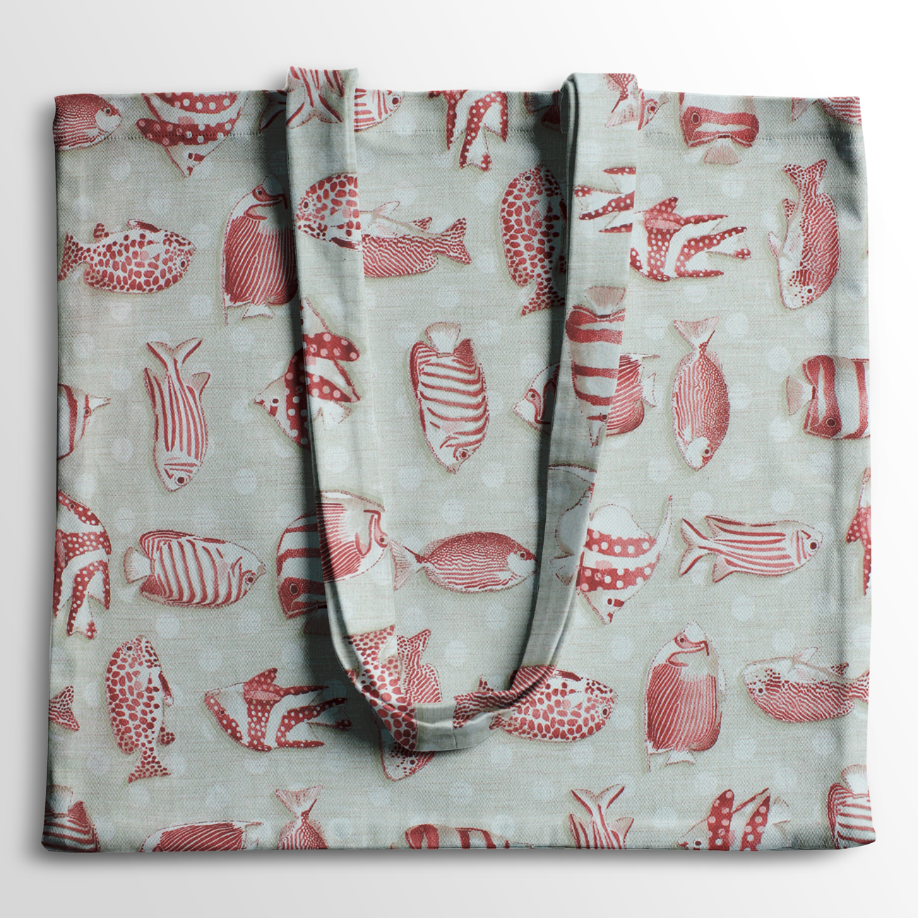 Loneta de decoração - Náutico Peixes - Vermelho