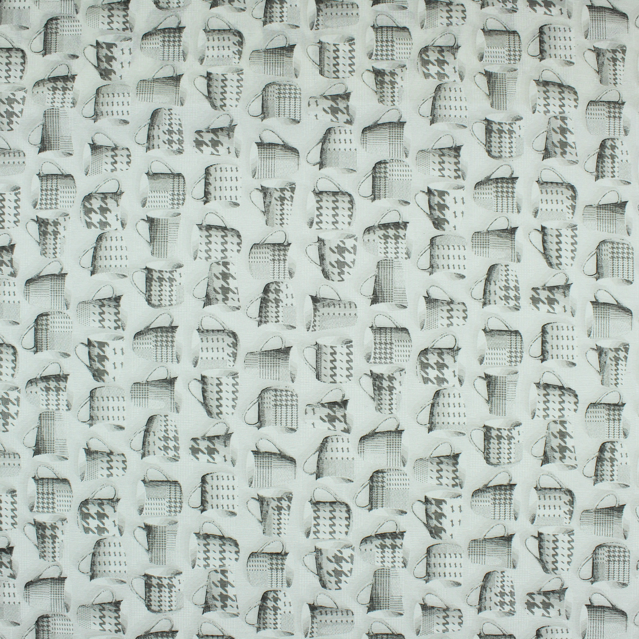 Loneta de decoração - Chávenas - Cinzento