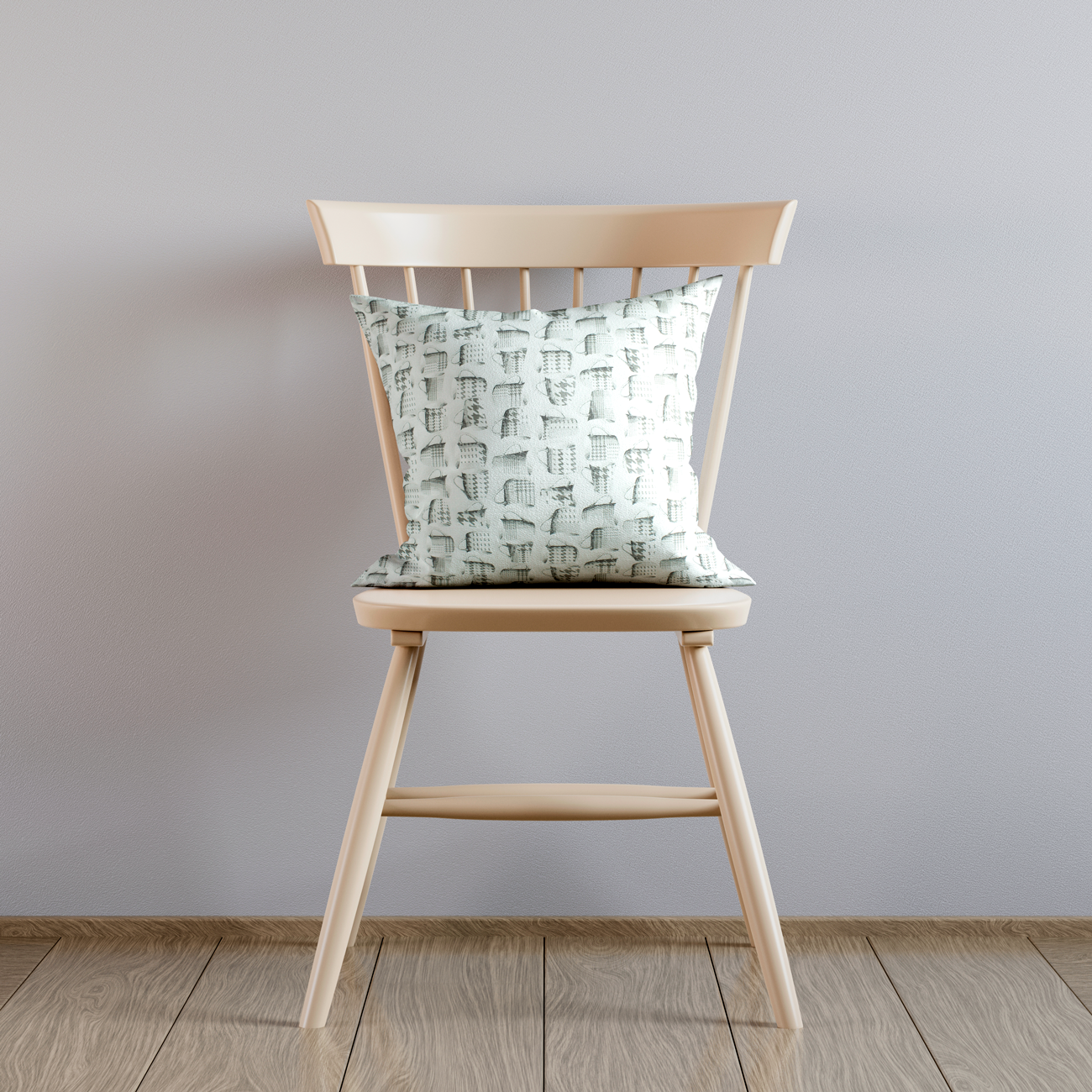 Loneta de decoração - Chávenas - Cinzento