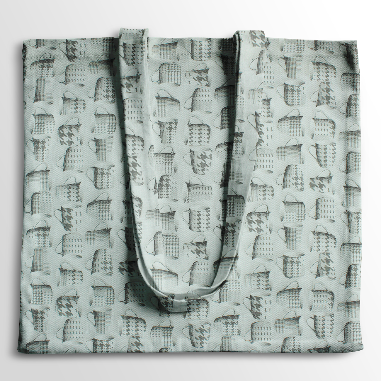 Loneta de decoração - Chávenas - Cinzento