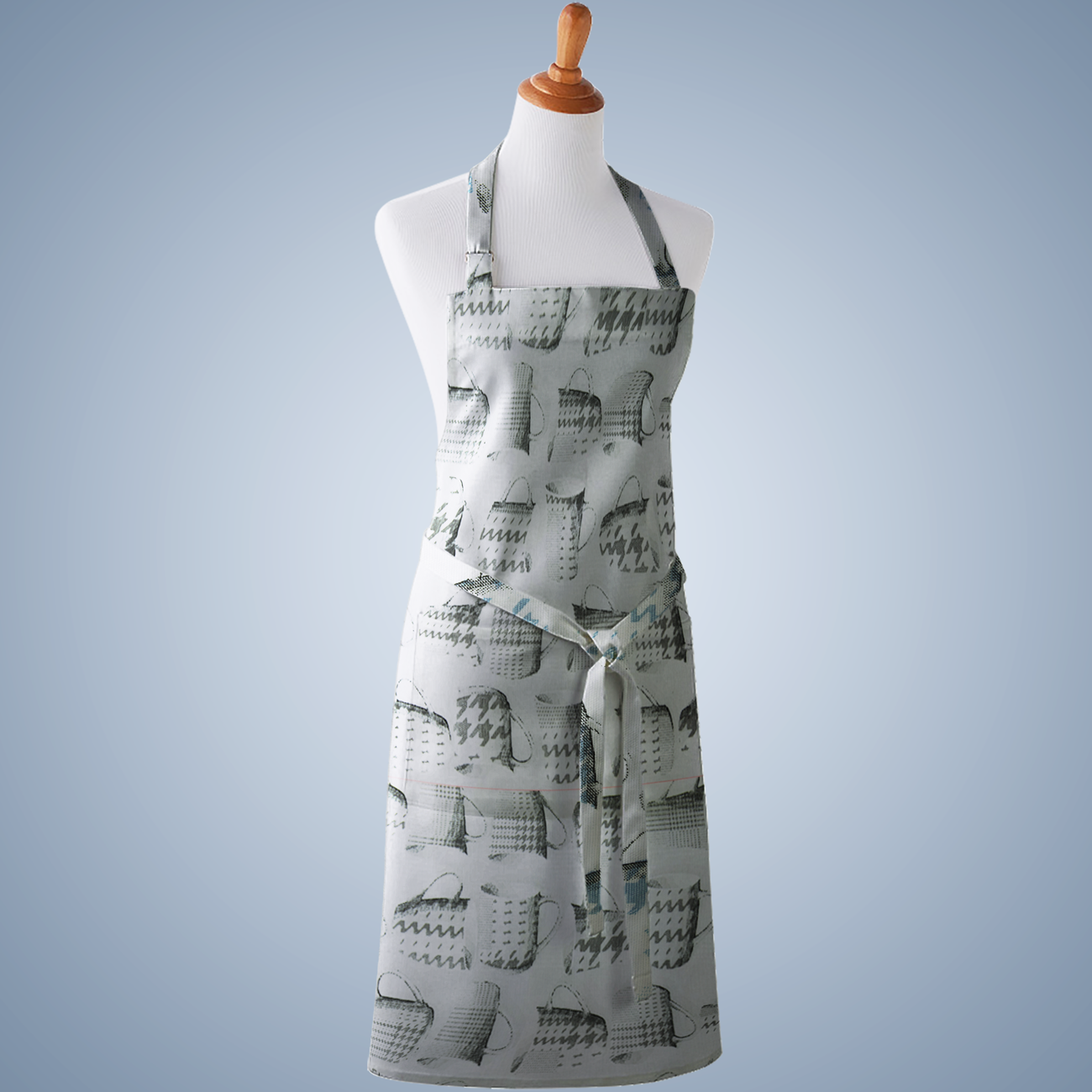 Loneta de decoração - Chávenas - Cinzento