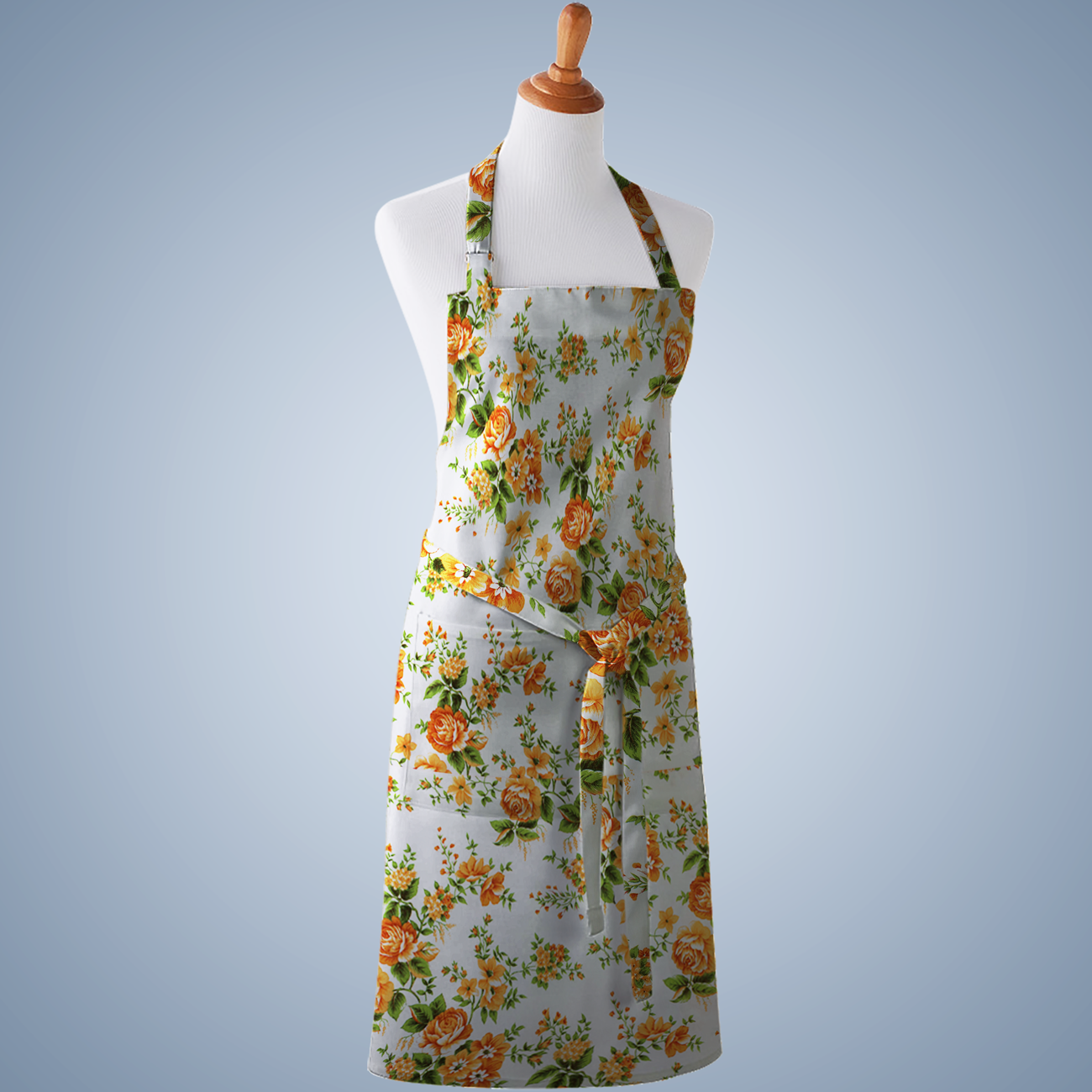 Loneta de decoração - Floral - Laranja