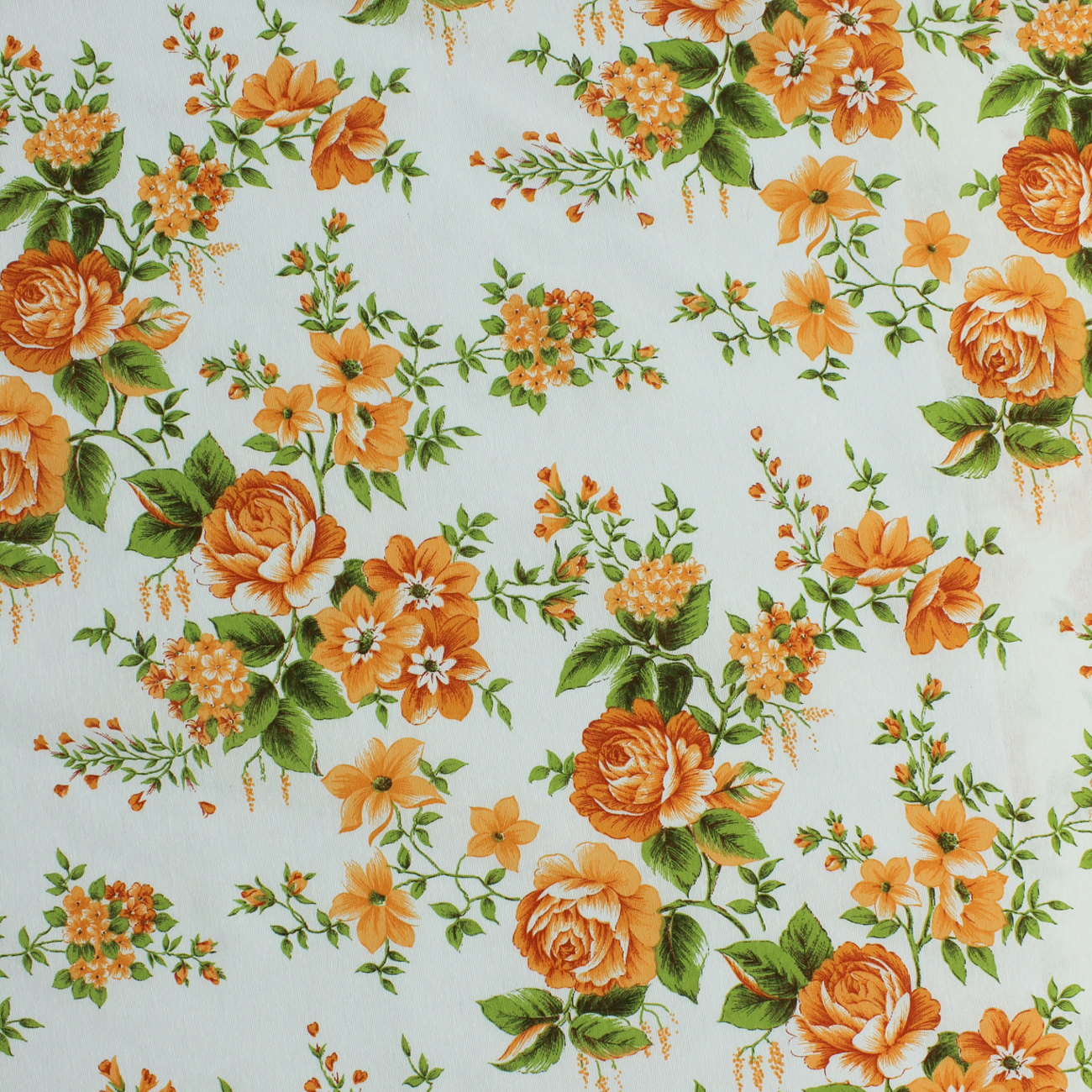 Loneta de decoração - Floral - Laranja