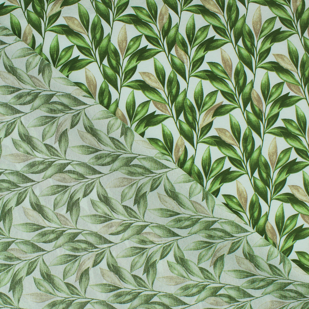 Loneta de decoração - Floral - Verde