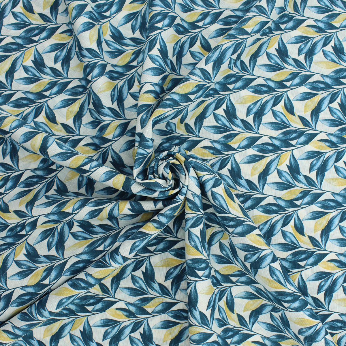 Loneta de decoração - Floral - Azul e Bege