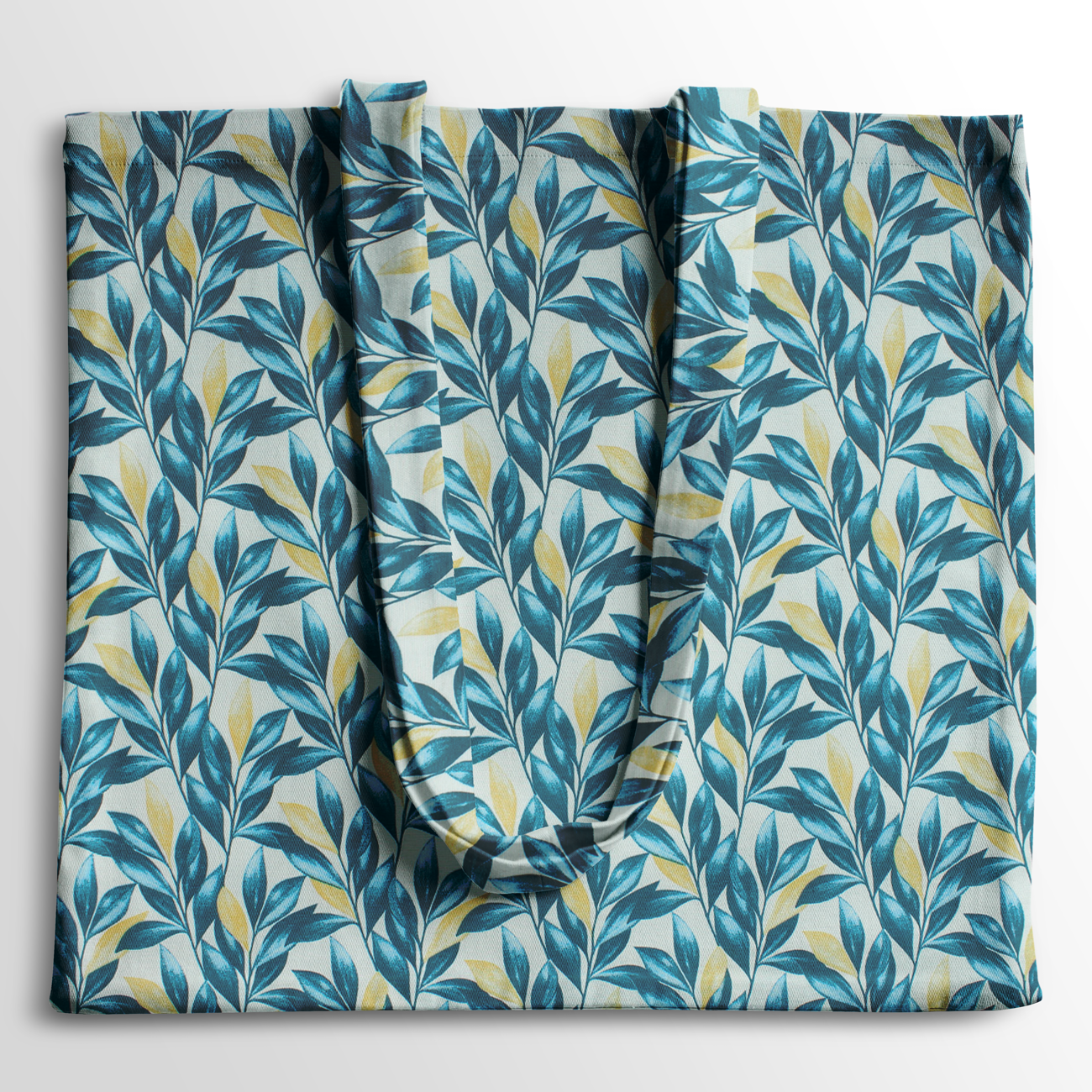 Loneta de decoração - Floral - Azul e Bege