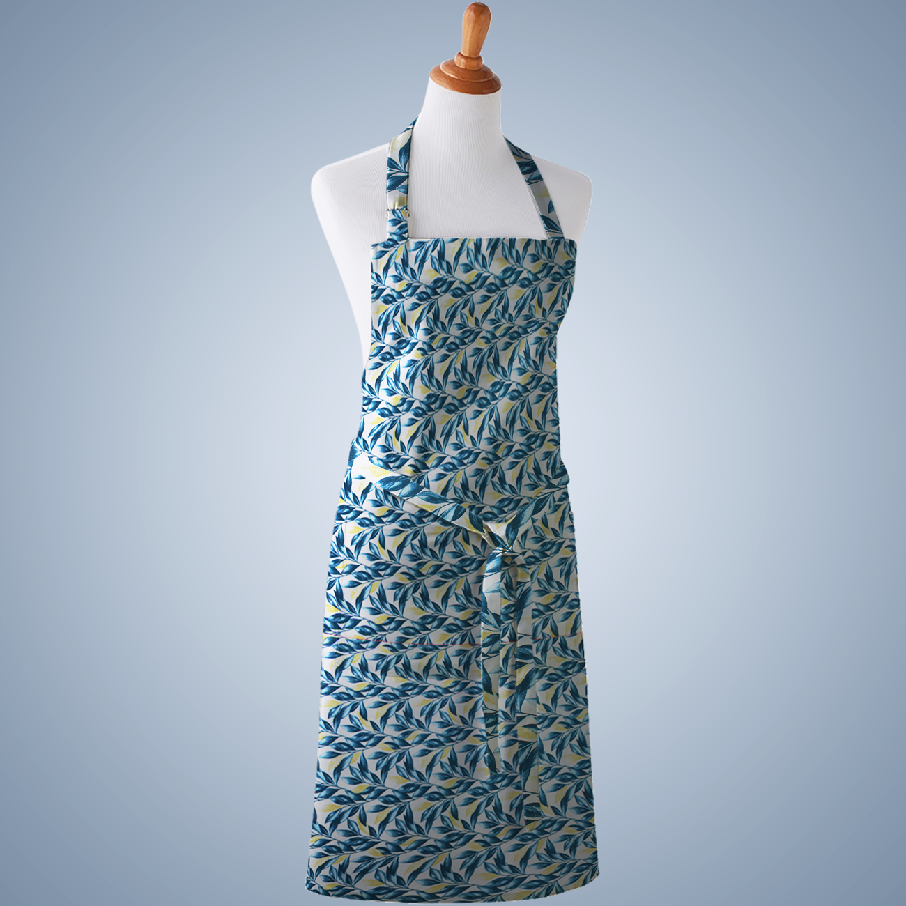 Loneta de decoração - Floral - Azul e Bege