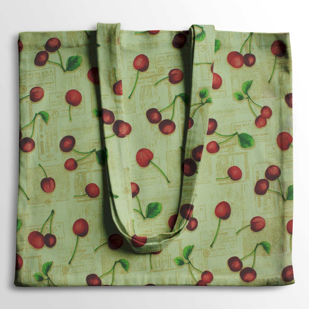 Loneta de decoração - Fruits Cerejas - Bege