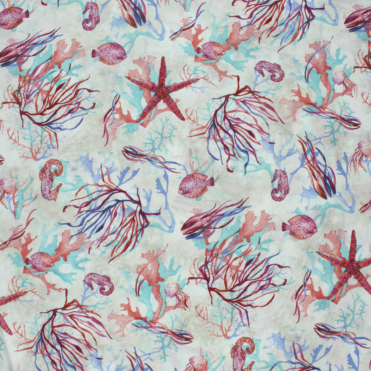 Loneta decorativa - Flor de lis - Rojo