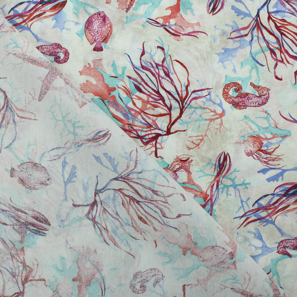 Loneta decorativa - Flor de lis - Rojo