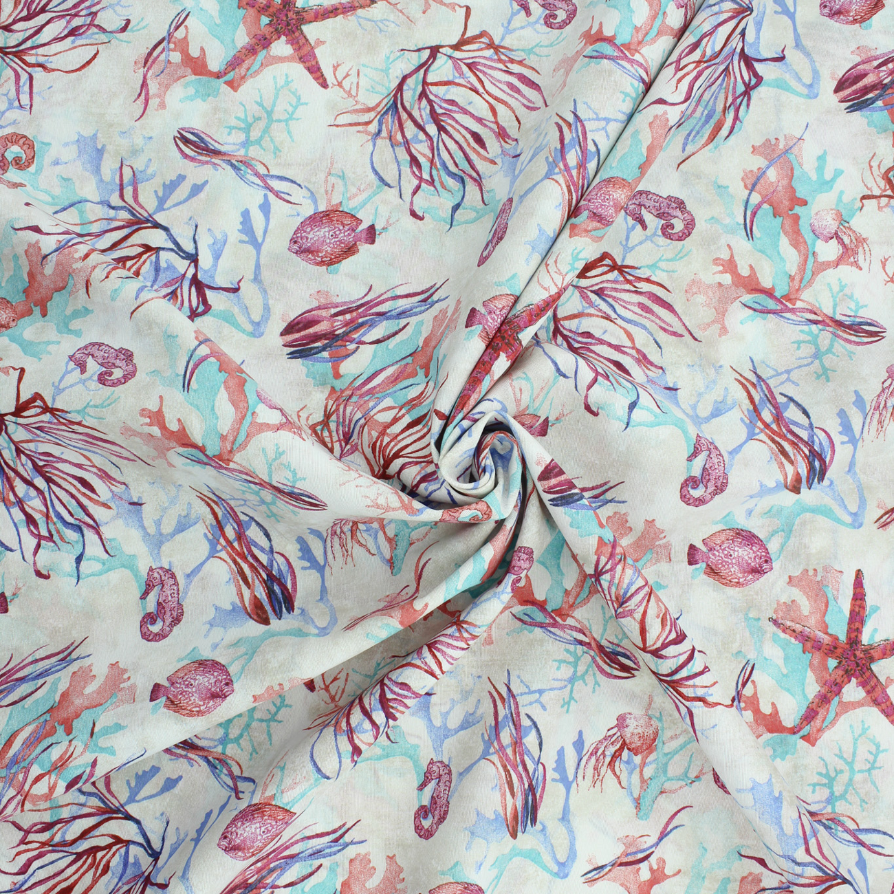 Loneta decorativa - Flor de lis - Rojo