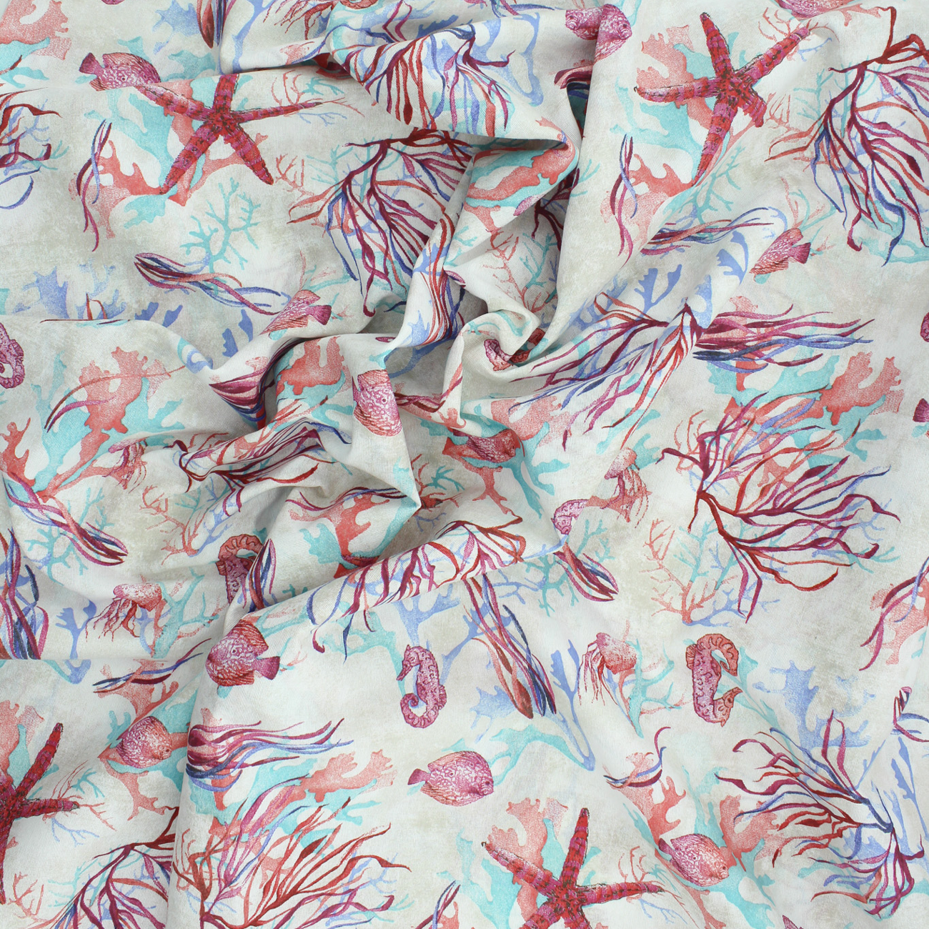 Loneta decorativa - Flor de lis - Rojo