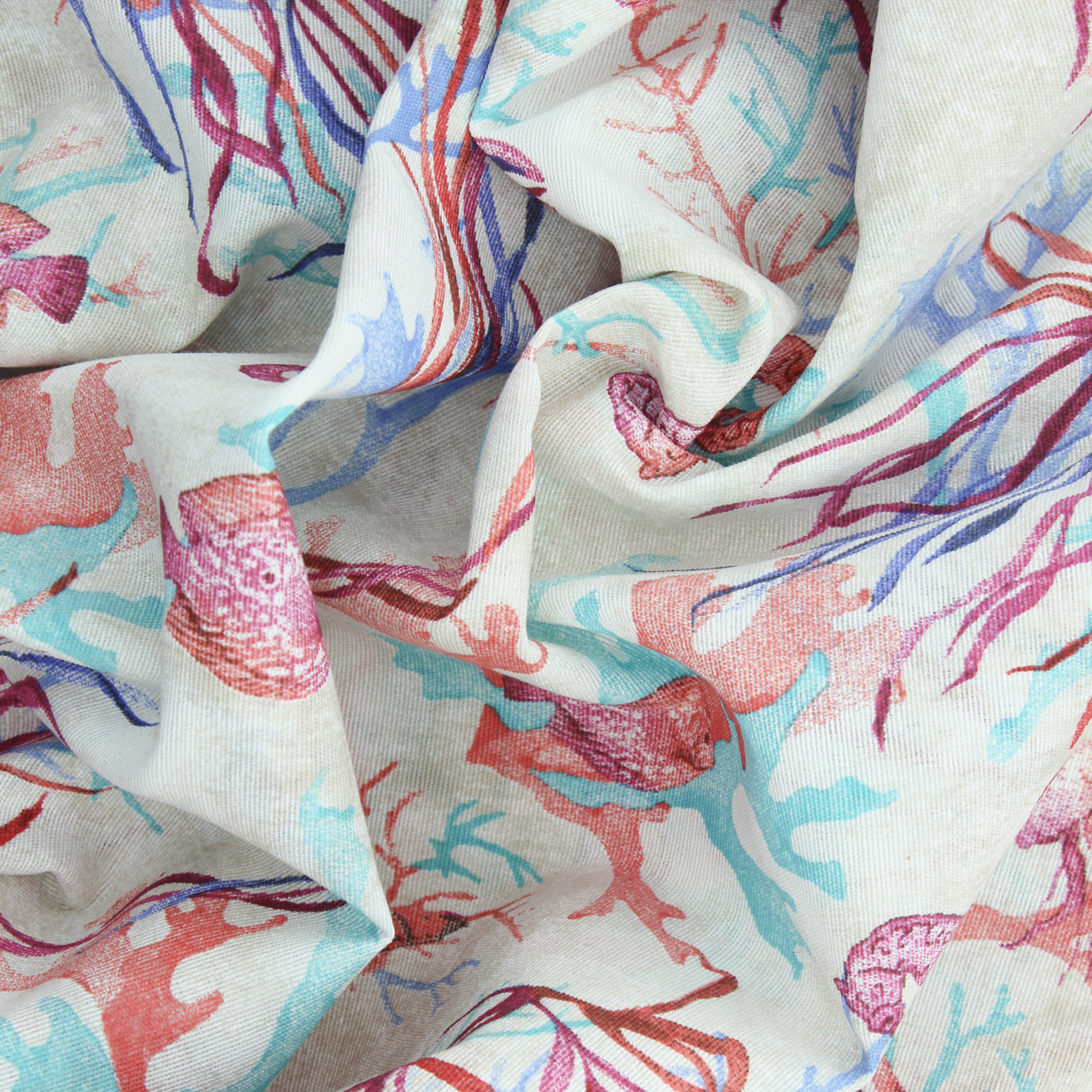 Loneta decorativa - Flor de lis - Rojo