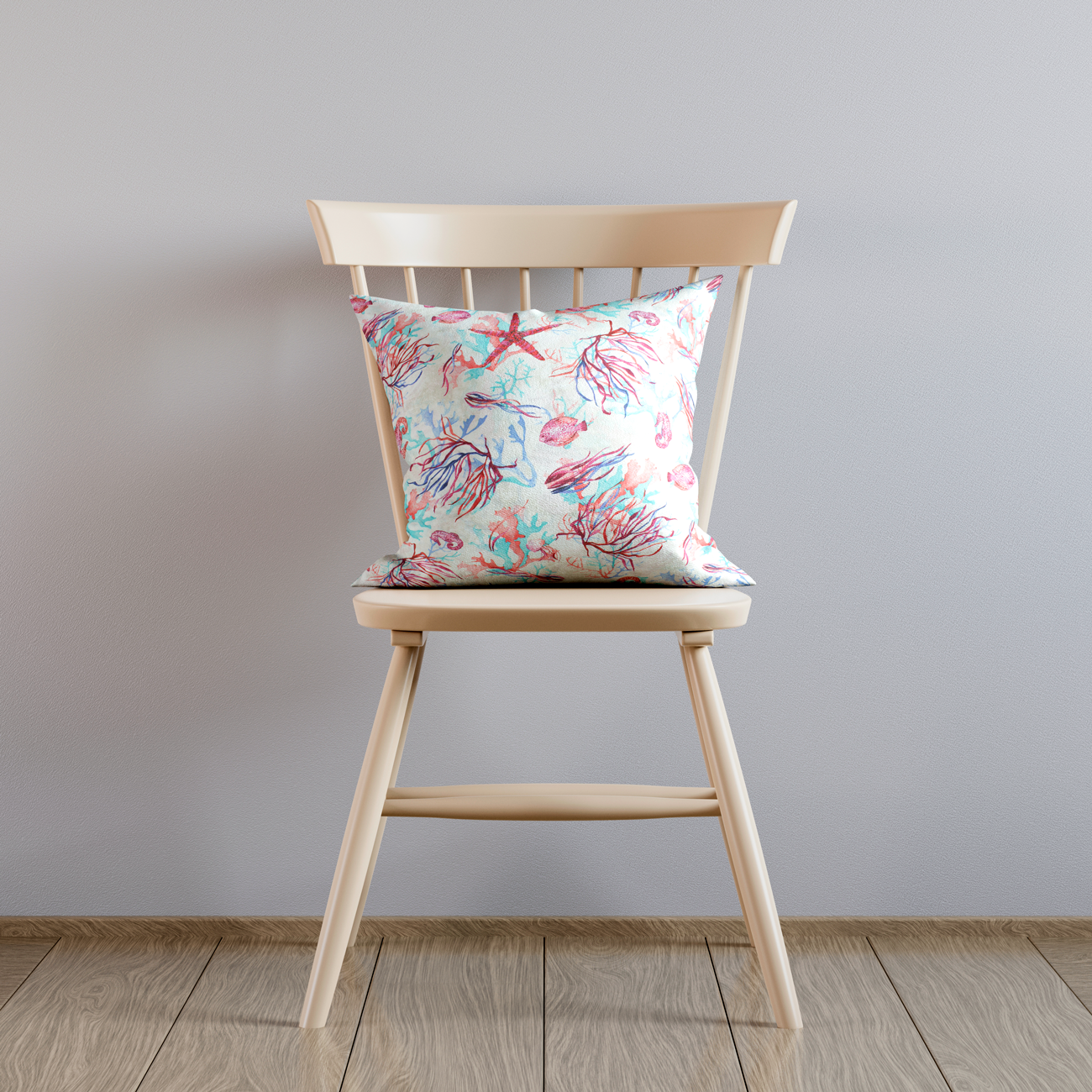 Loneta decorativa - Flor de lis - Rojo