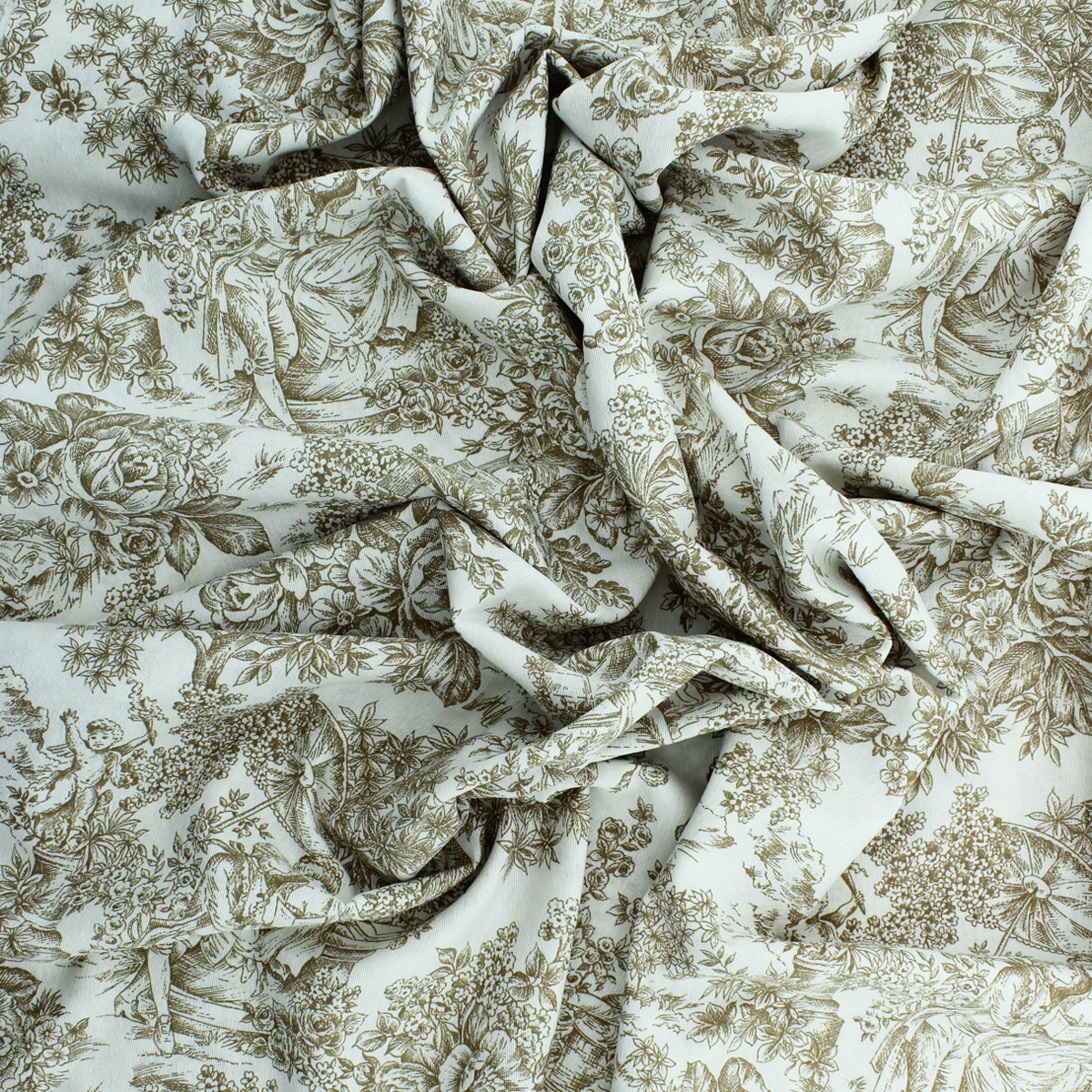 Loneta de decoração - Floral Histórico - Bege