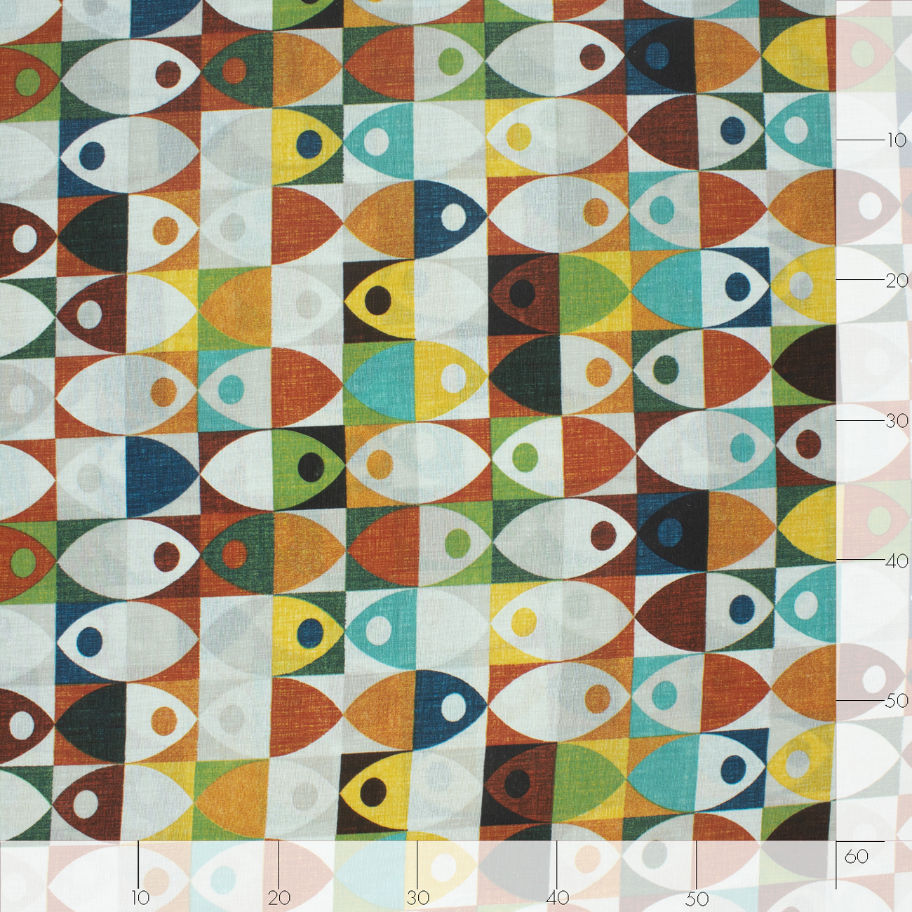 Loneta de decoração - Sardinhas - Amarelo