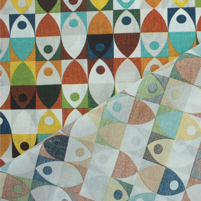 Loneta de decoração - Sardinhas - Amarelo