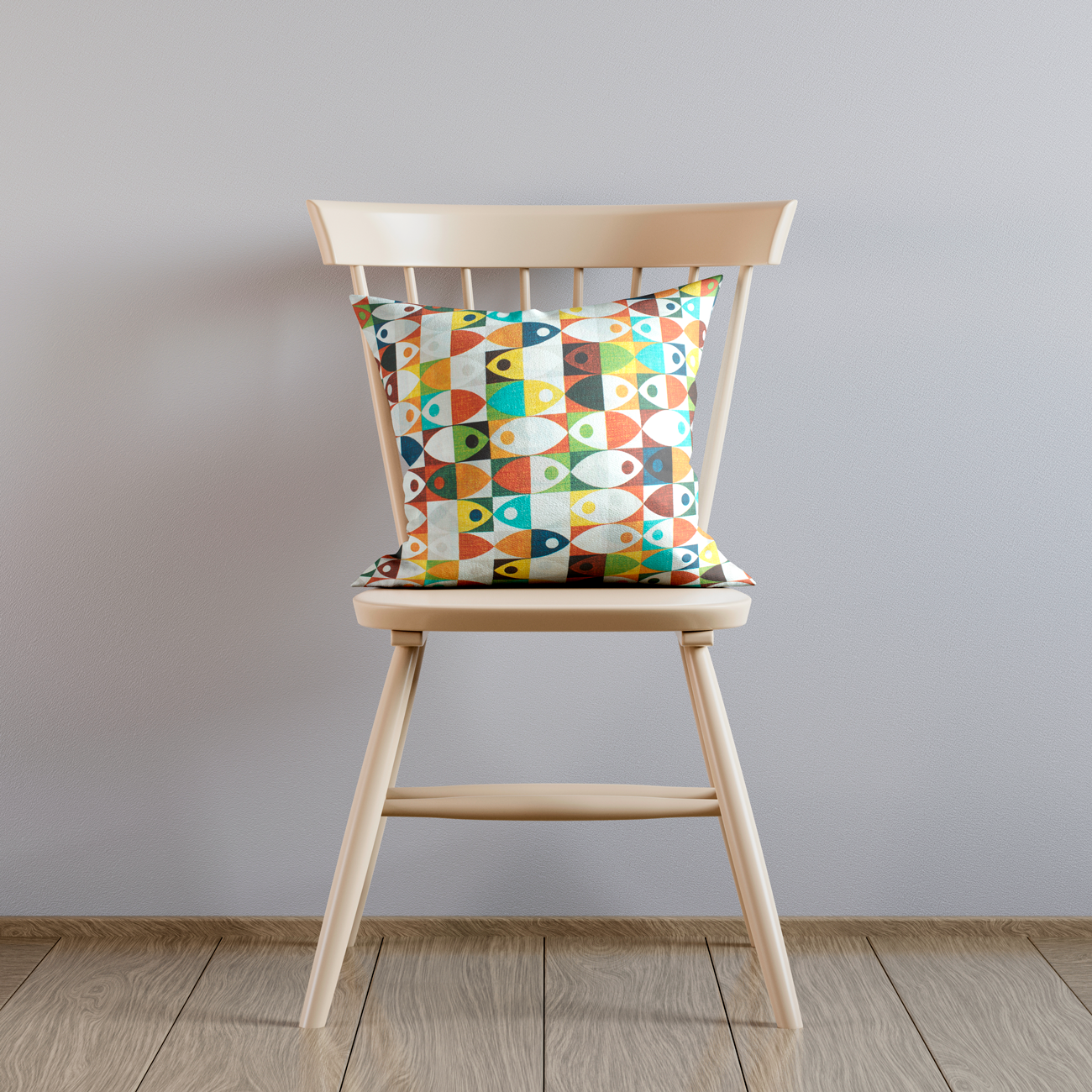 Loneta de decoração - Sardinhas - Amarelo