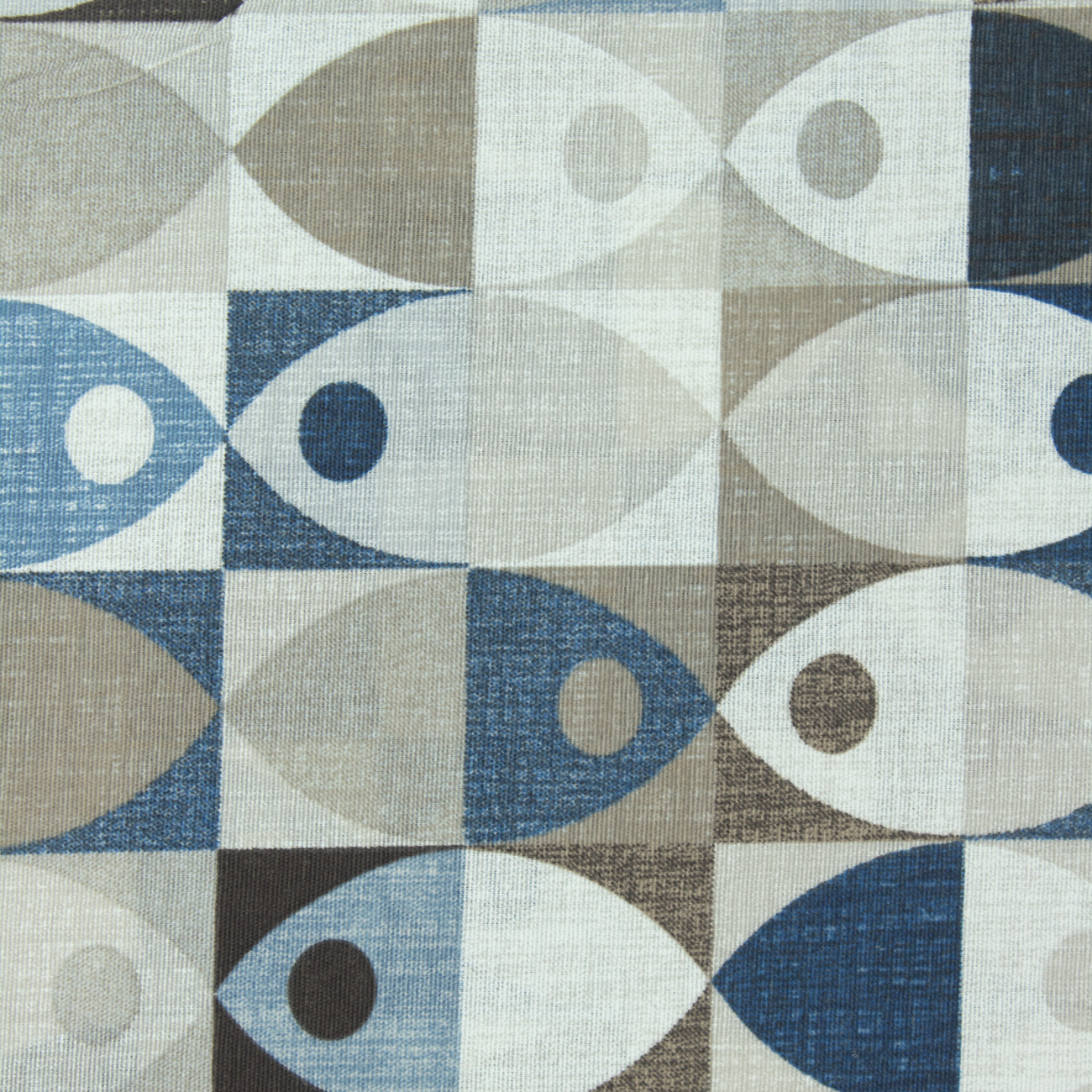 Loneta de decoração - Sardinhas - Azul