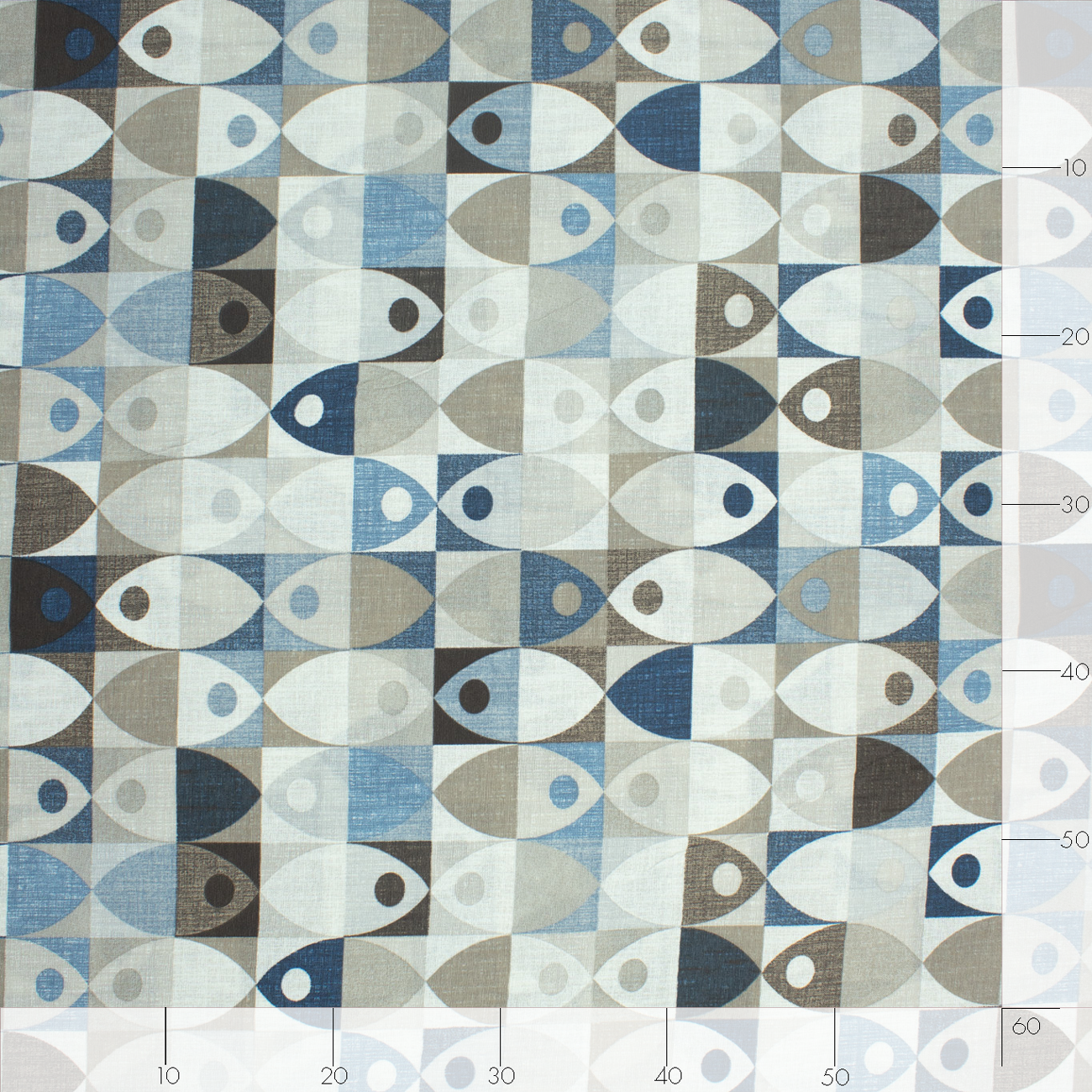 Loneta de decoração - Sardinhas - Azul