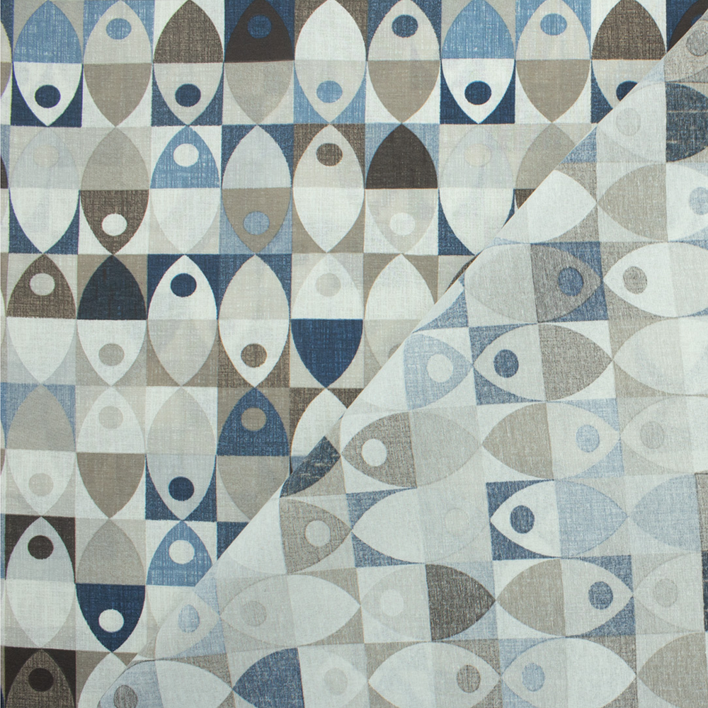 Loneta de decoração - Sardinhas - Azul