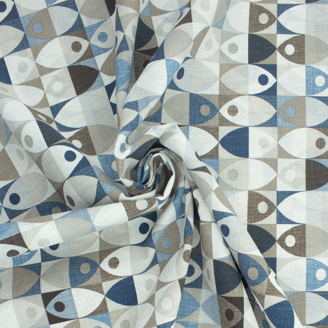 Loneta de decoração - Sardinhas - Azul