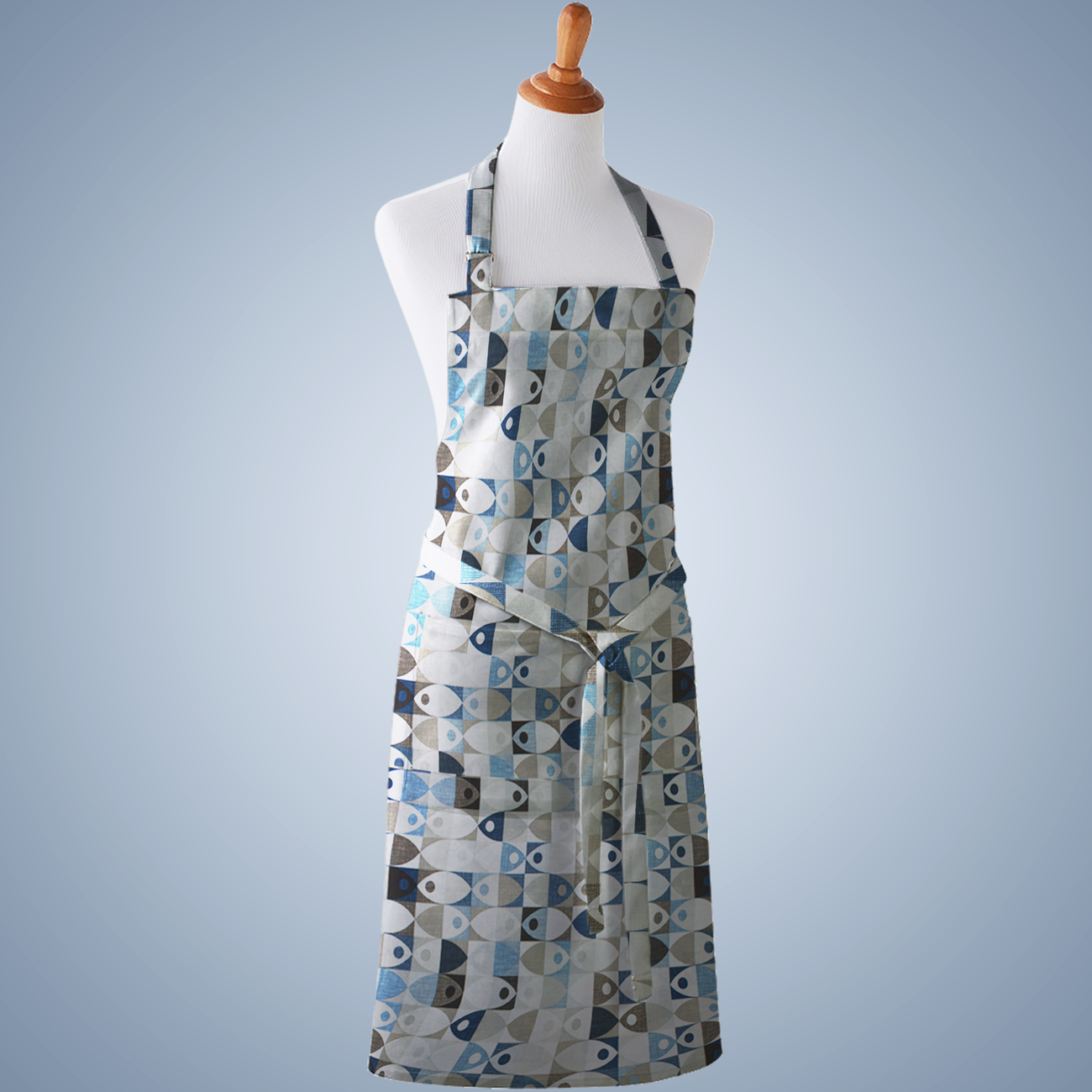 Loneta de decoração - Sardinhas - Azul