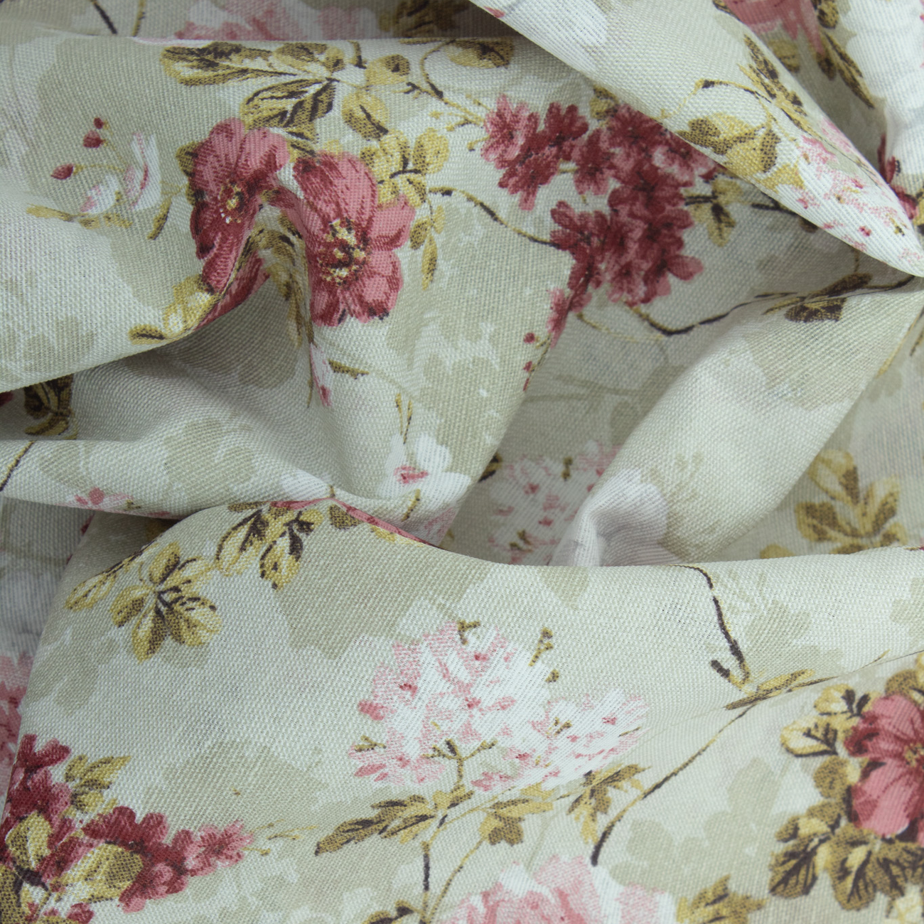 Loneta de decoração - Floral - Rosa