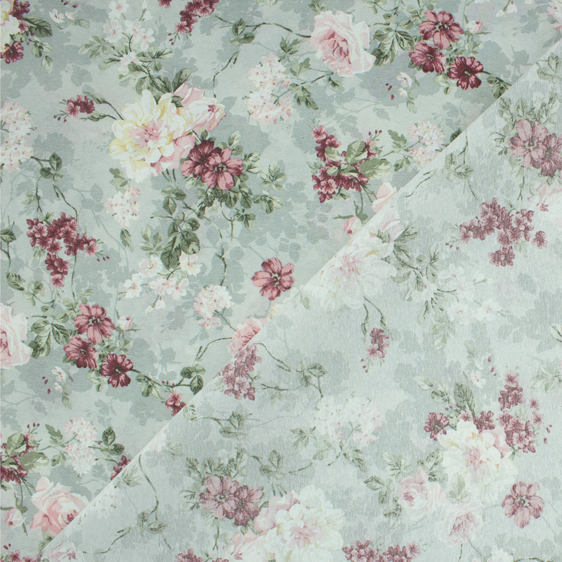 Loneta de decoração - Floral - Cinza