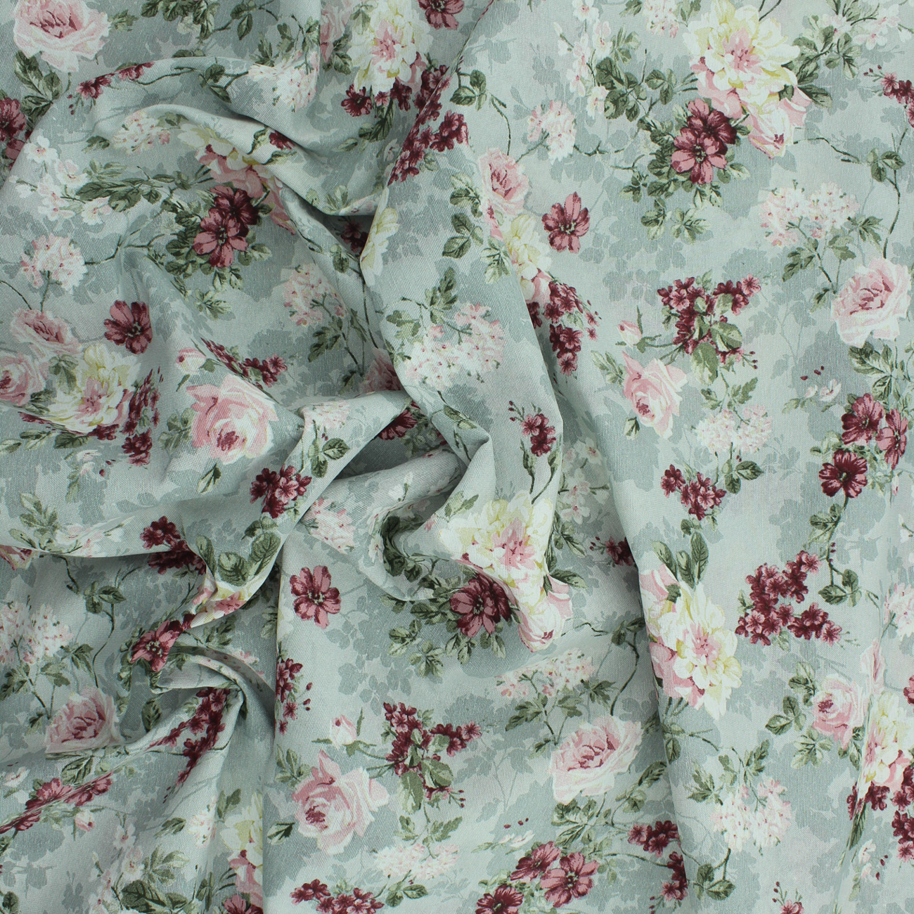 Loneta de decoração - Floral - Cinza