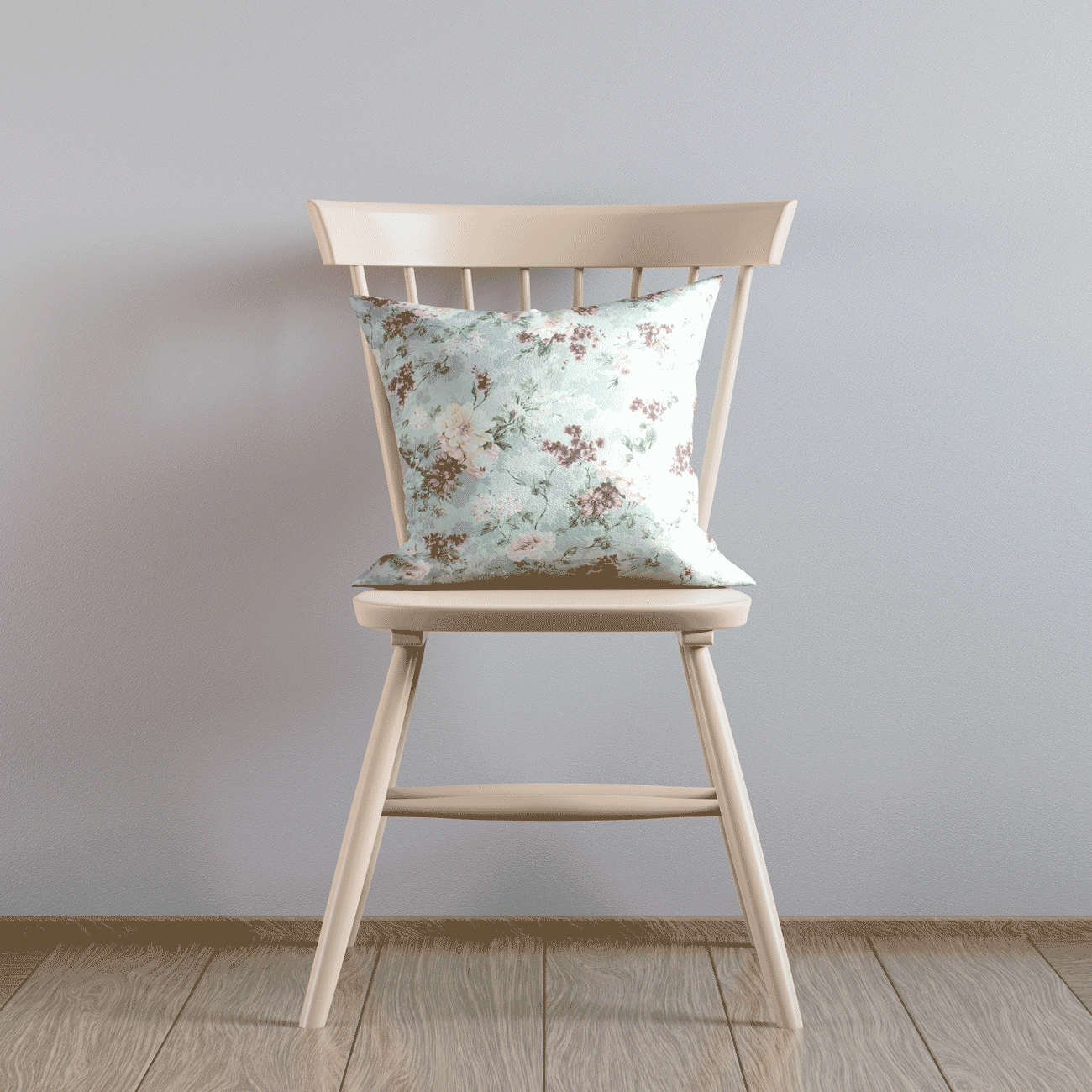 Loneta de decoração - Floral - Cinza