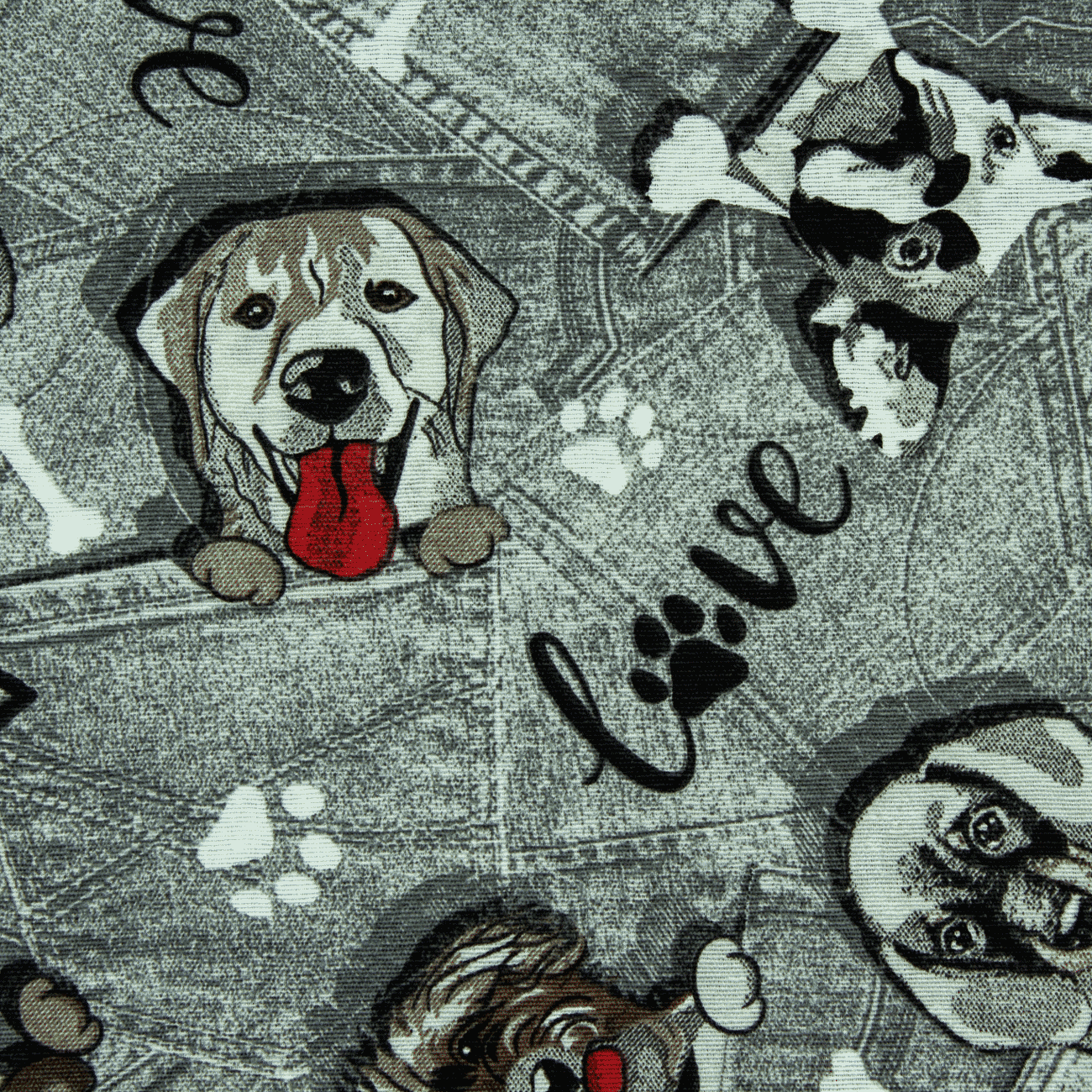 Loneta de decoração - Animal - Cinza