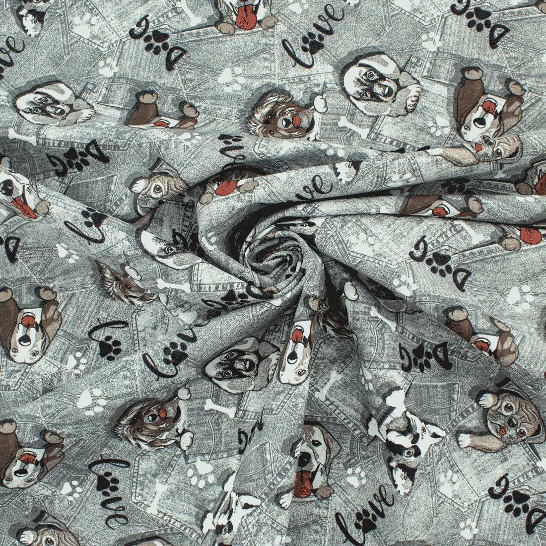 Loneta de decoração - Animal - Cinza